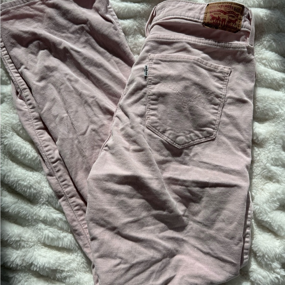 Levi's Women's Light Pink Corduroy Flare Pants